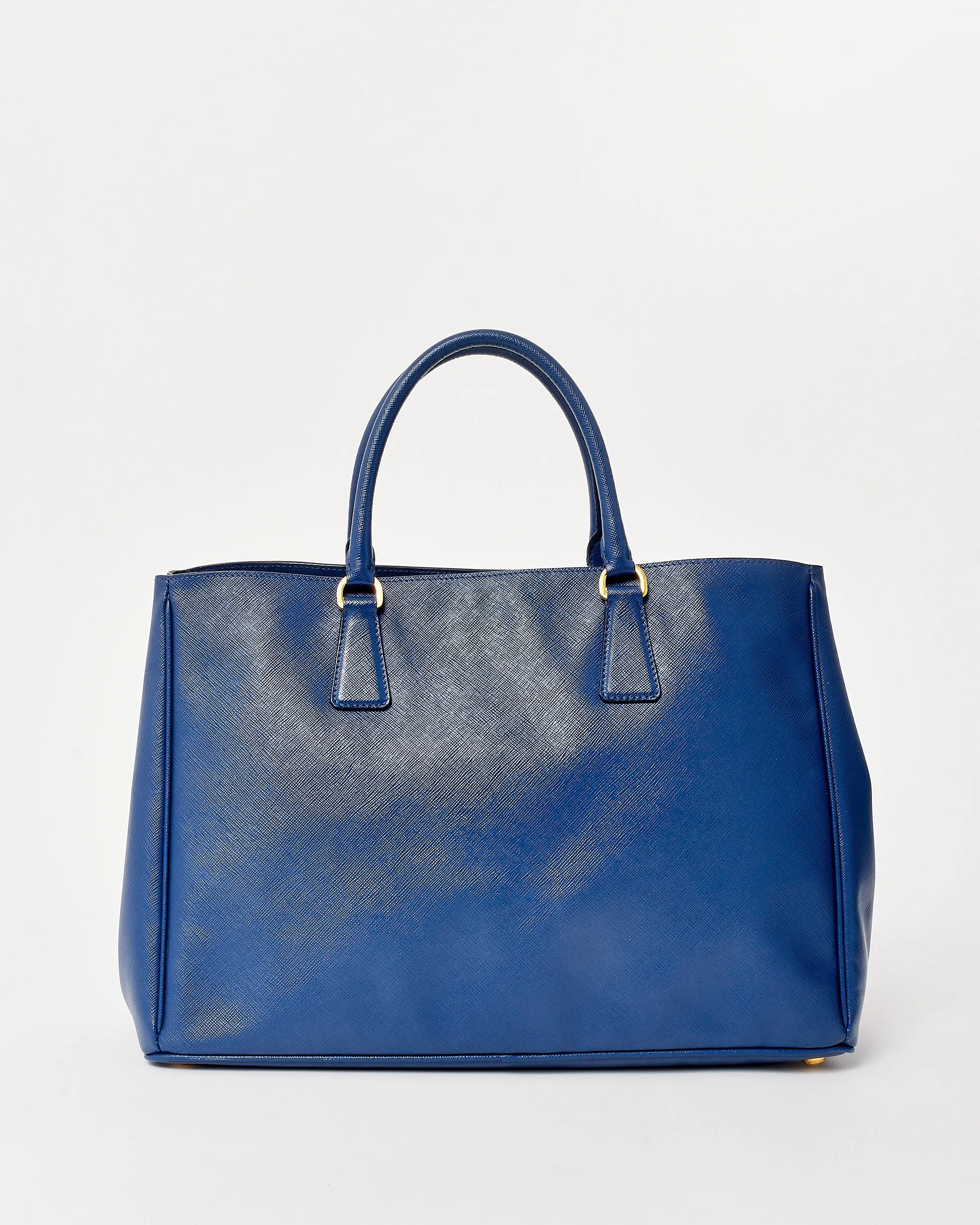 Prada Dark Blue Saffiano Leather Large Galleria Tote Bag