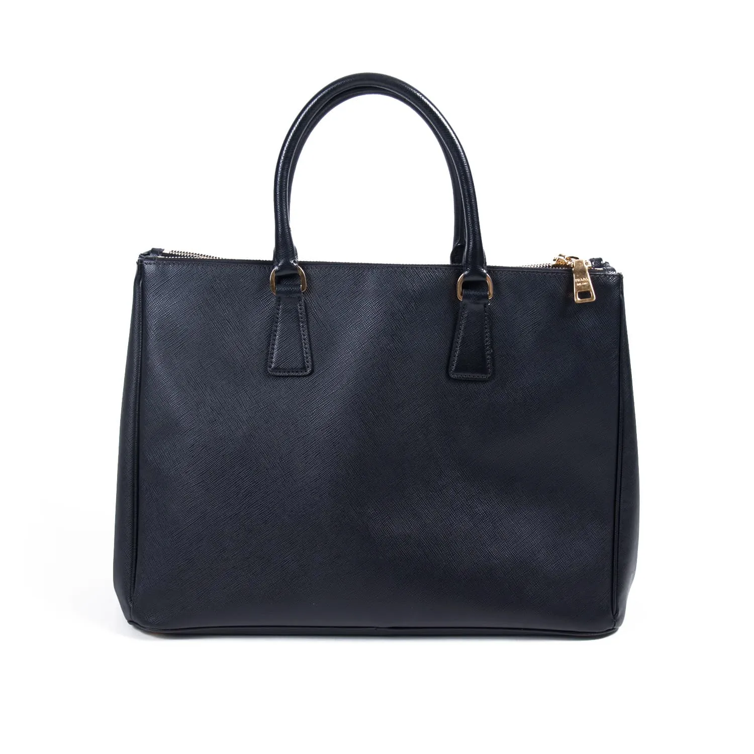 Prada Large Saffiano Lux Double Zip Tote Bag