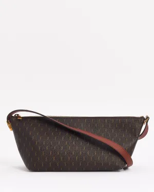 Saint Laurent Brown Canvas "Le Monogram" Shoulder Bag