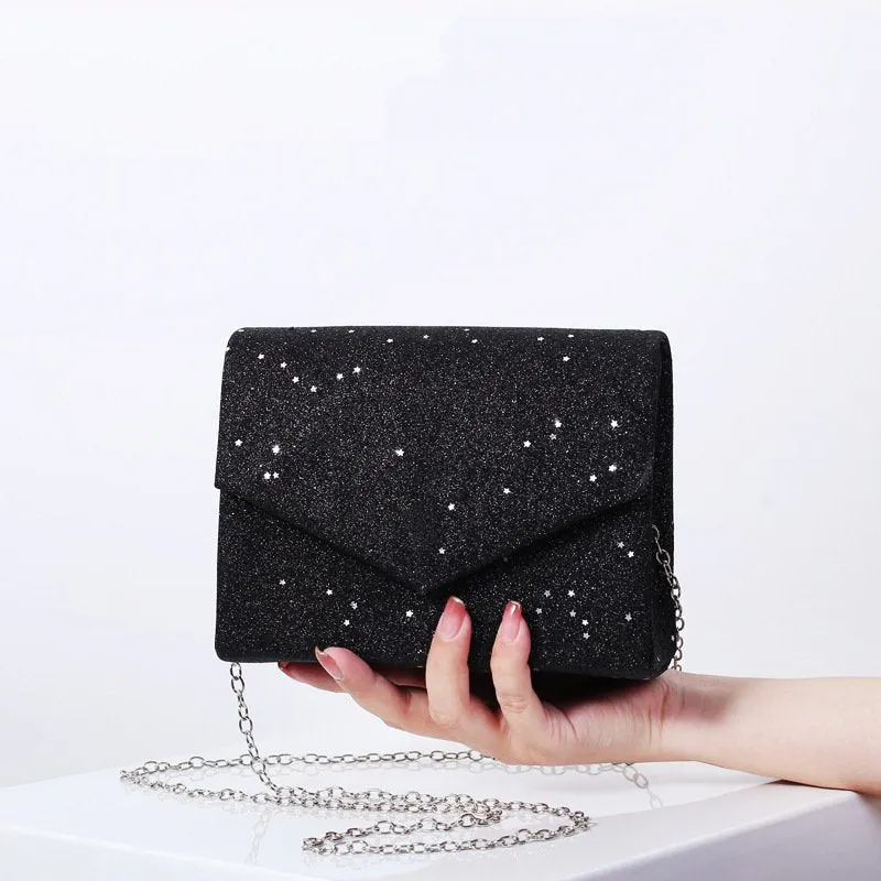 sd-hk Envelope Purse Formal Sequin Evening Bag for Cocktail Prom Party