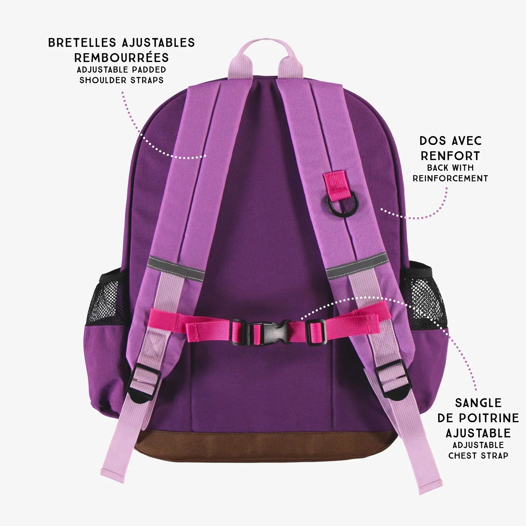 Souris Mini Colour-Block 16L School Bag -16L - Purple