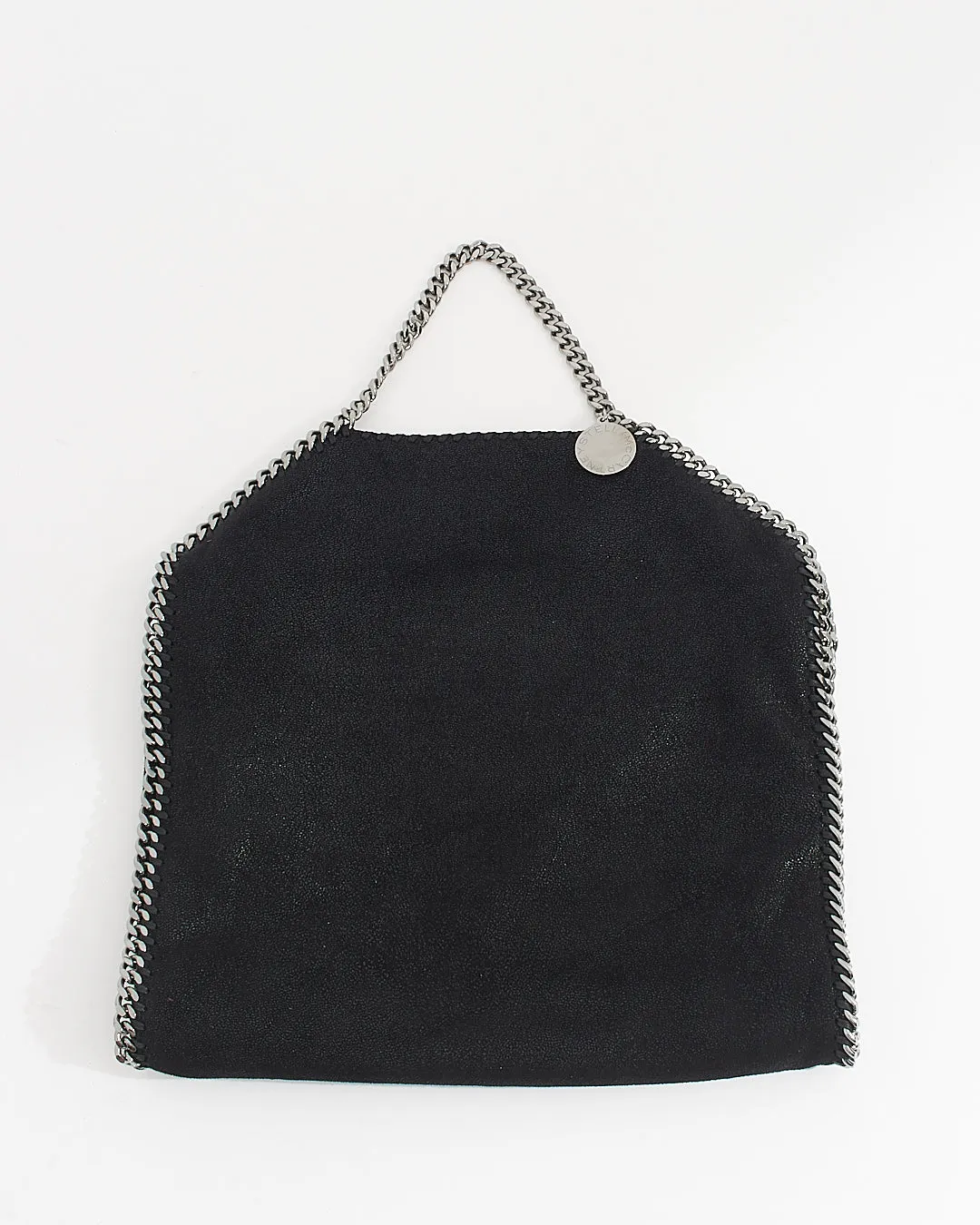 Stella McCartney Black Suede Falabella Shaggy Deer Shoulder Bag