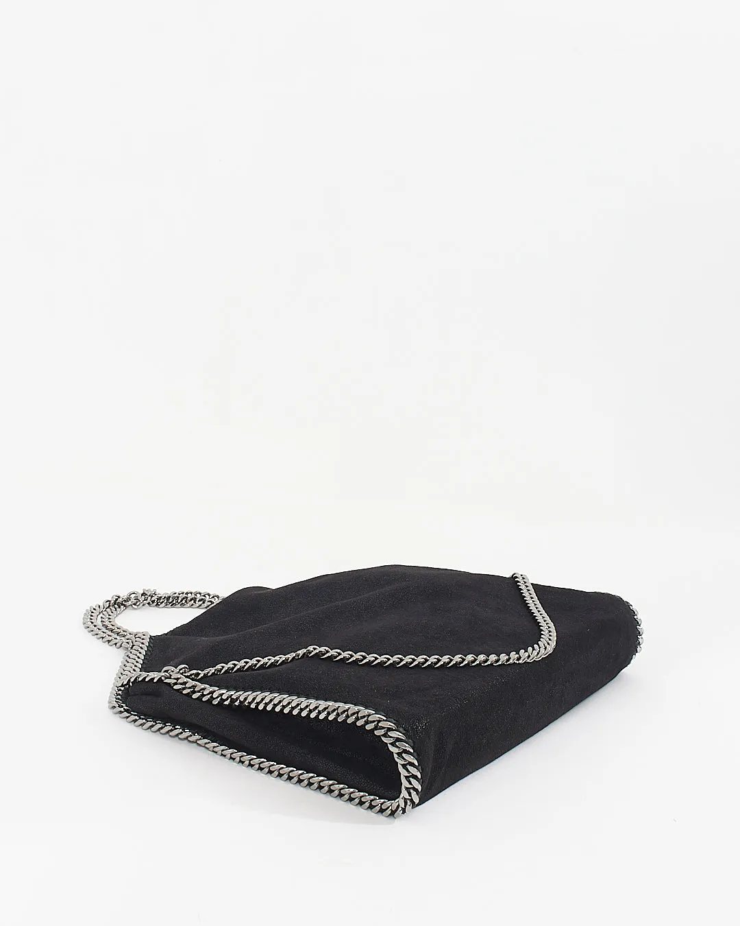 Stella McCartney Black Suede Falabella Shaggy Deer Shoulder Bag