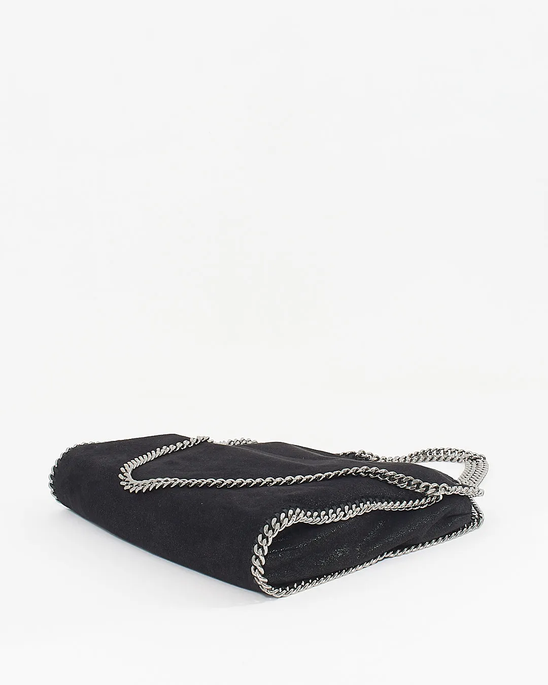 Stella McCartney Black Suede Falabella Shaggy Deer Shoulder Bag