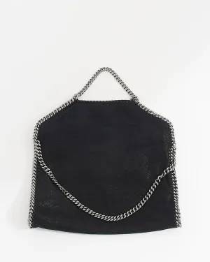 Stella McCartney Black Suede Falabella Shaggy Deer Shoulder Bag